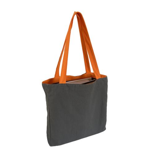 Baumwolltasche, Henkel und Tasche mit unterschiedlicher Farbe