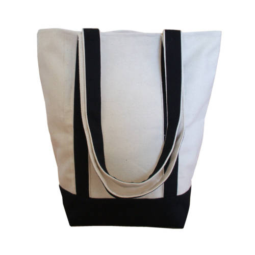 Baumwolle Canvas mit farbigen Boden und Henkeln