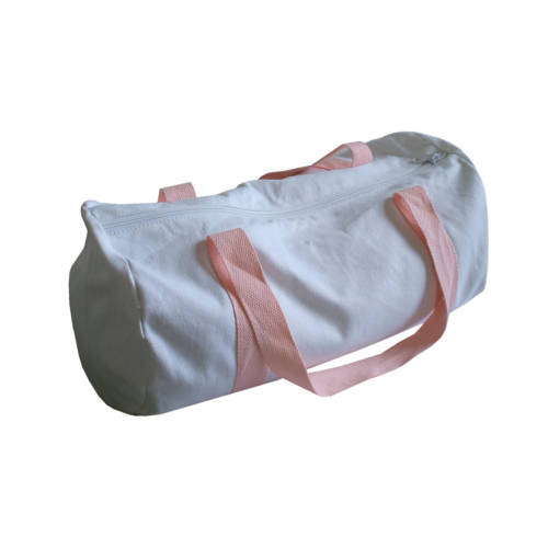 Baumwolle Canvas in Zylinderform mit farbigem gewebten Henkeln