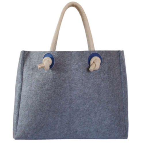 Filz, Shopper, B50xH40xT10cm mit Kordelhenkel aus Baumwolle